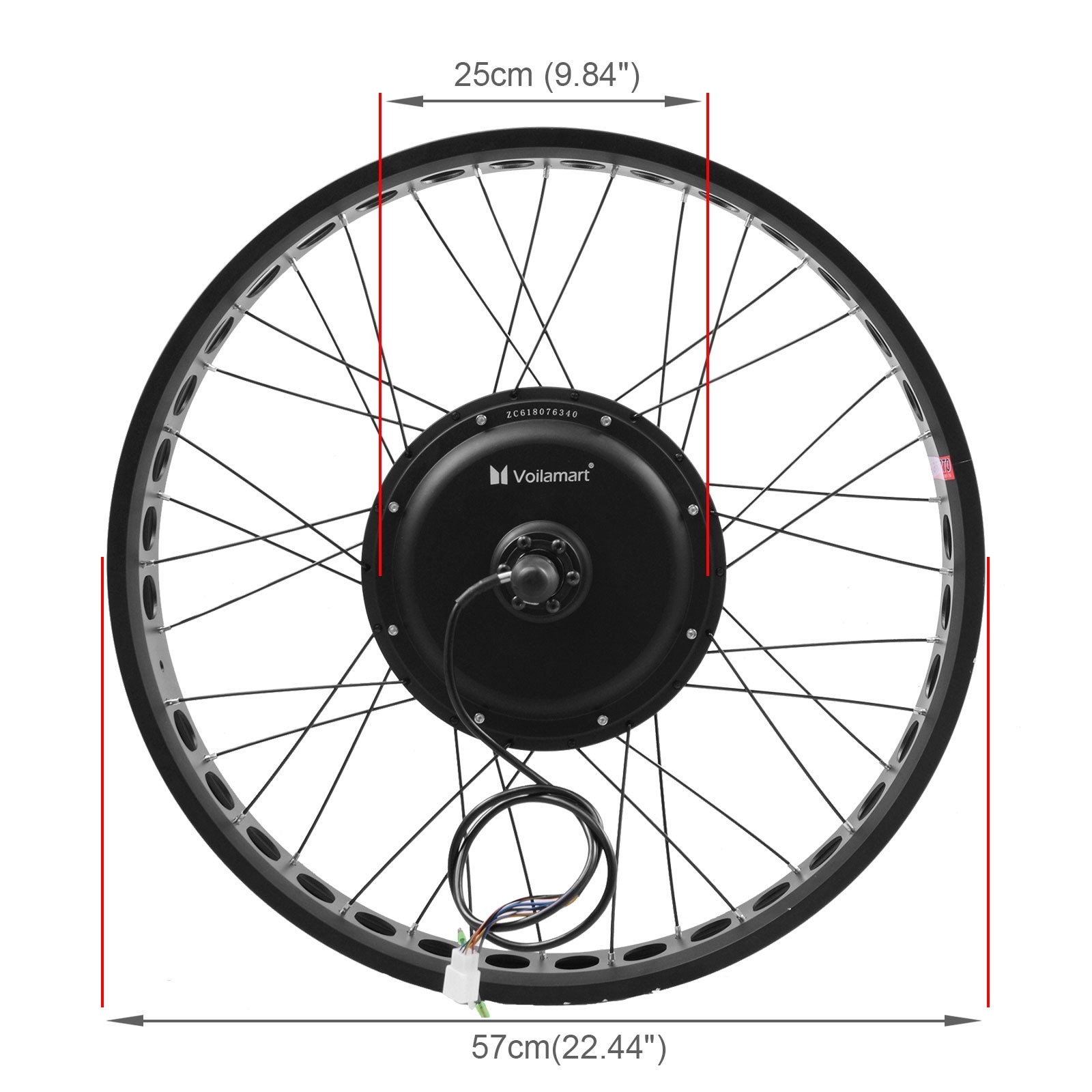 Voilamart 48V 1000W 26''x4.0 Fat Tire Electric Bicycle Rear Motor ...