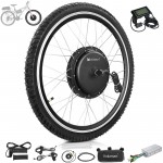 Voilamart 2000W 26" Electric Bicycle Conversion Kit Ebike Motor Cycling Hub Front Wheel with LCD (Thumb Throttle)
