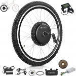 Voilamart 2000W 27.5" Electric Bicycle Conversion Kit Ebike Motor Cycling Hub Rear Wheel with LCD (Twist Throttle)
