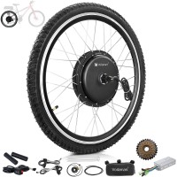 Voilamart 2000W 26" Electric Bicycle Conversion Kit Ebike Motor Cycling Hub Rear Wheel (ThumbThrottle)