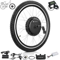 Voilamart 1500W 29" Electric Bicycle Conversion Kit Ebike Motor Cycling Hub Front Wheel with LCD (Thumb Throttle)