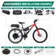 Voilamart Waterproof 1000W Ebike 26" Rear Wheel Electric Bicycle LCD Motor Conversion Kit